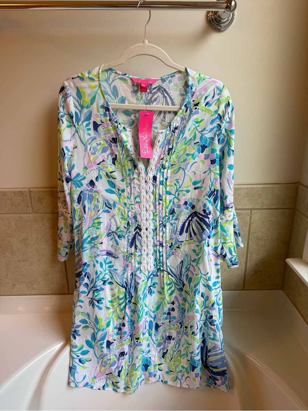 Lilly Pulitzer Hollie Tunic Dress Resort White Medium NWT